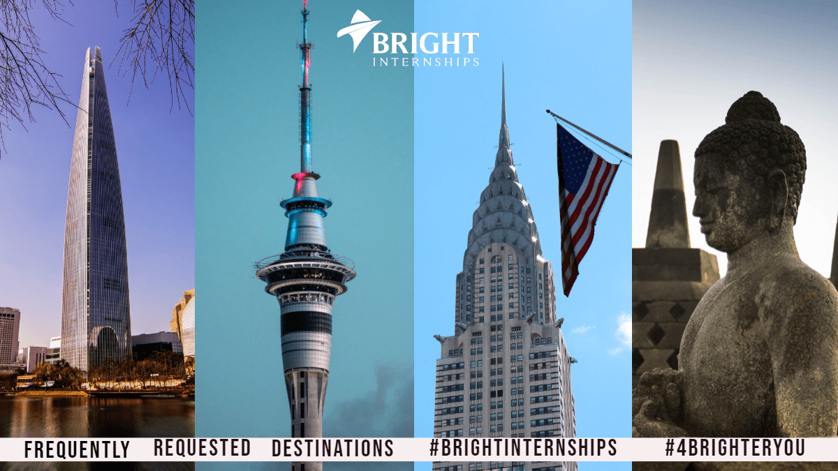 Bright Internships 4th Anniversary: 4 Frequently Requested Internship Destinations