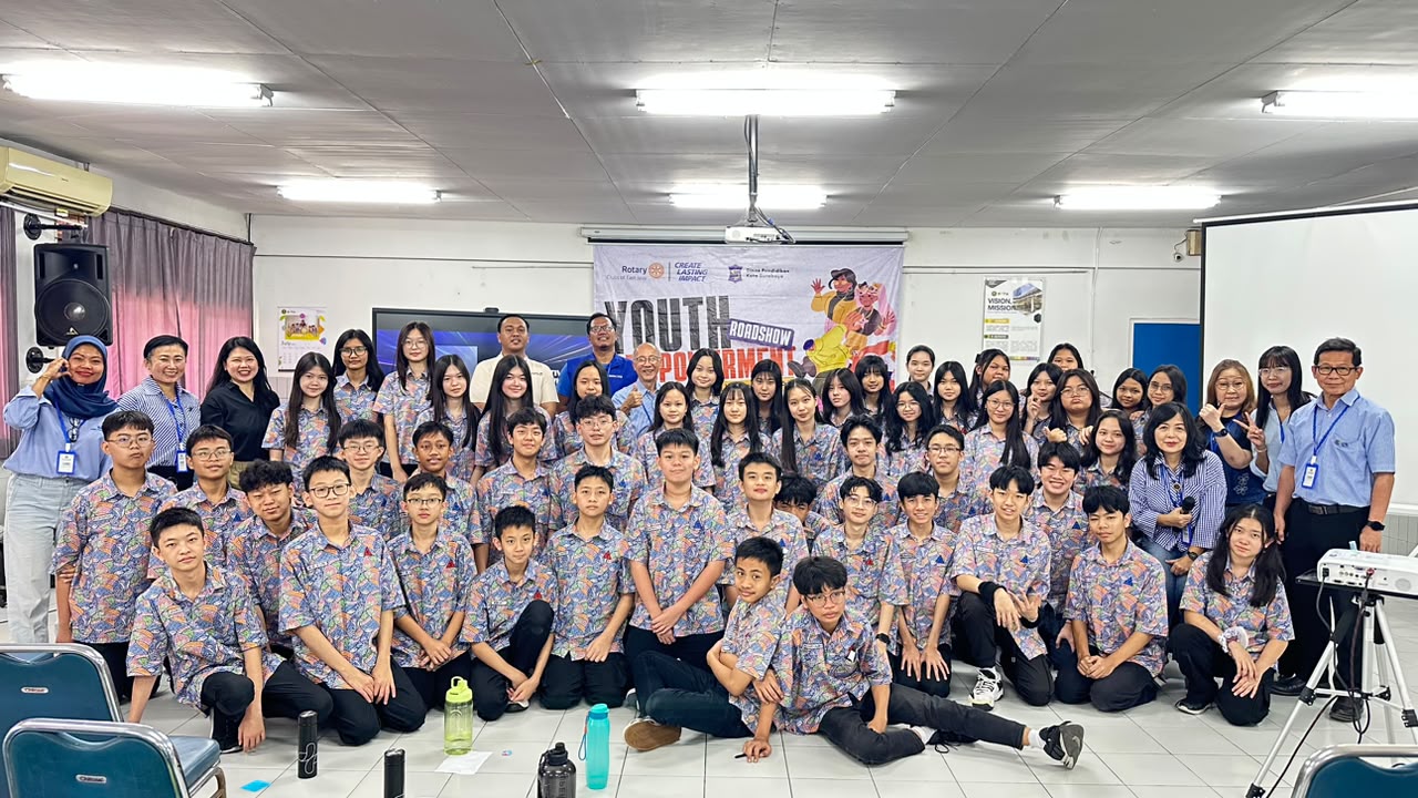 Group Photo with Teachers, Staff, Students, Rotary Members, and Event Speakers