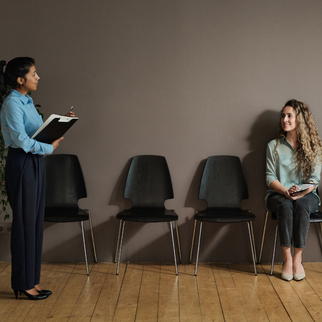 Photo of an interview in process