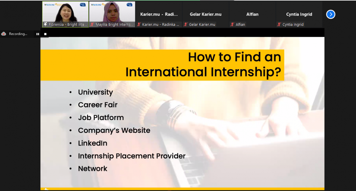 Bright Internships & Karier.mu Webinar